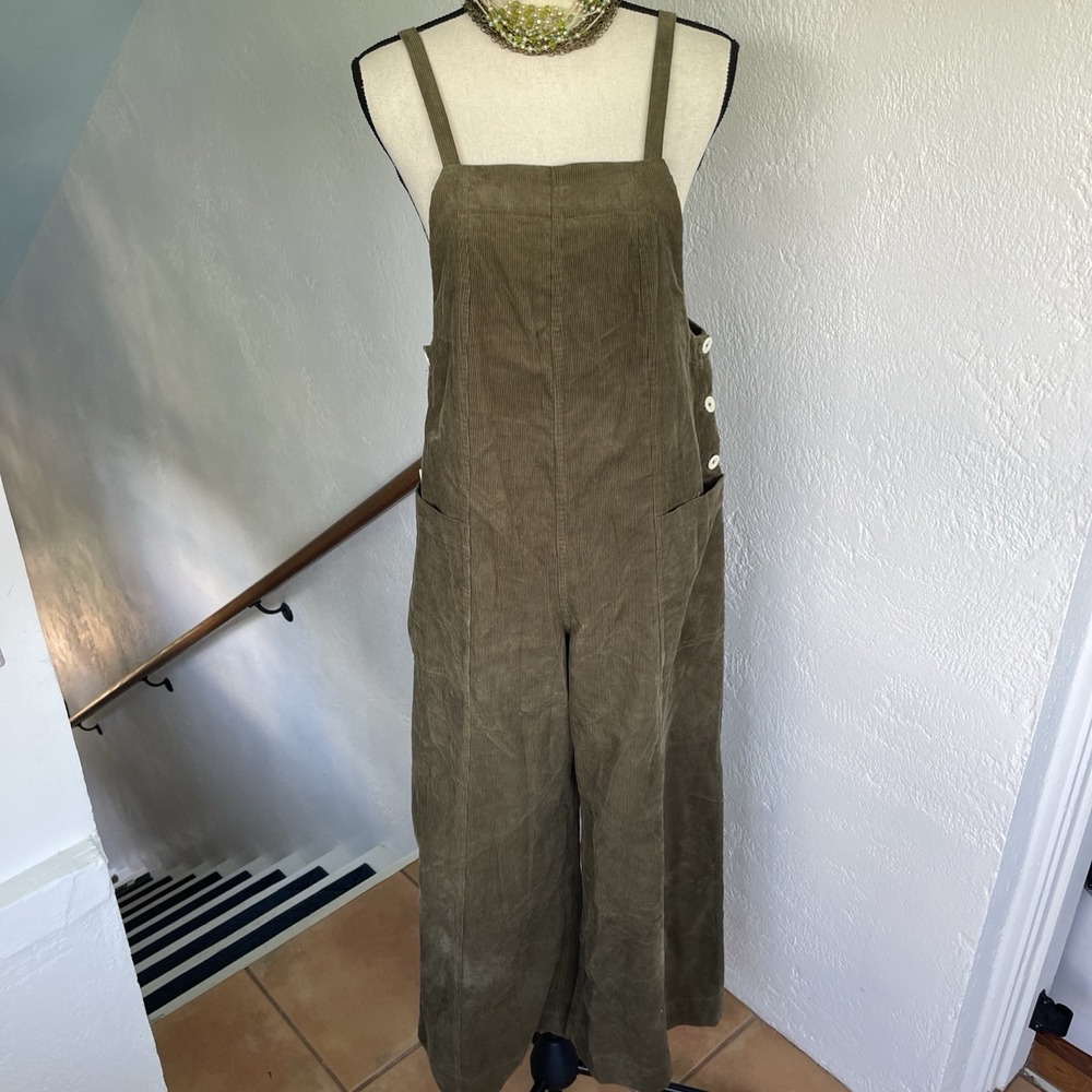 TOAST Dugarees Pinafore Overalls Jumpsuit Size 6 Blue Cotton Button Front